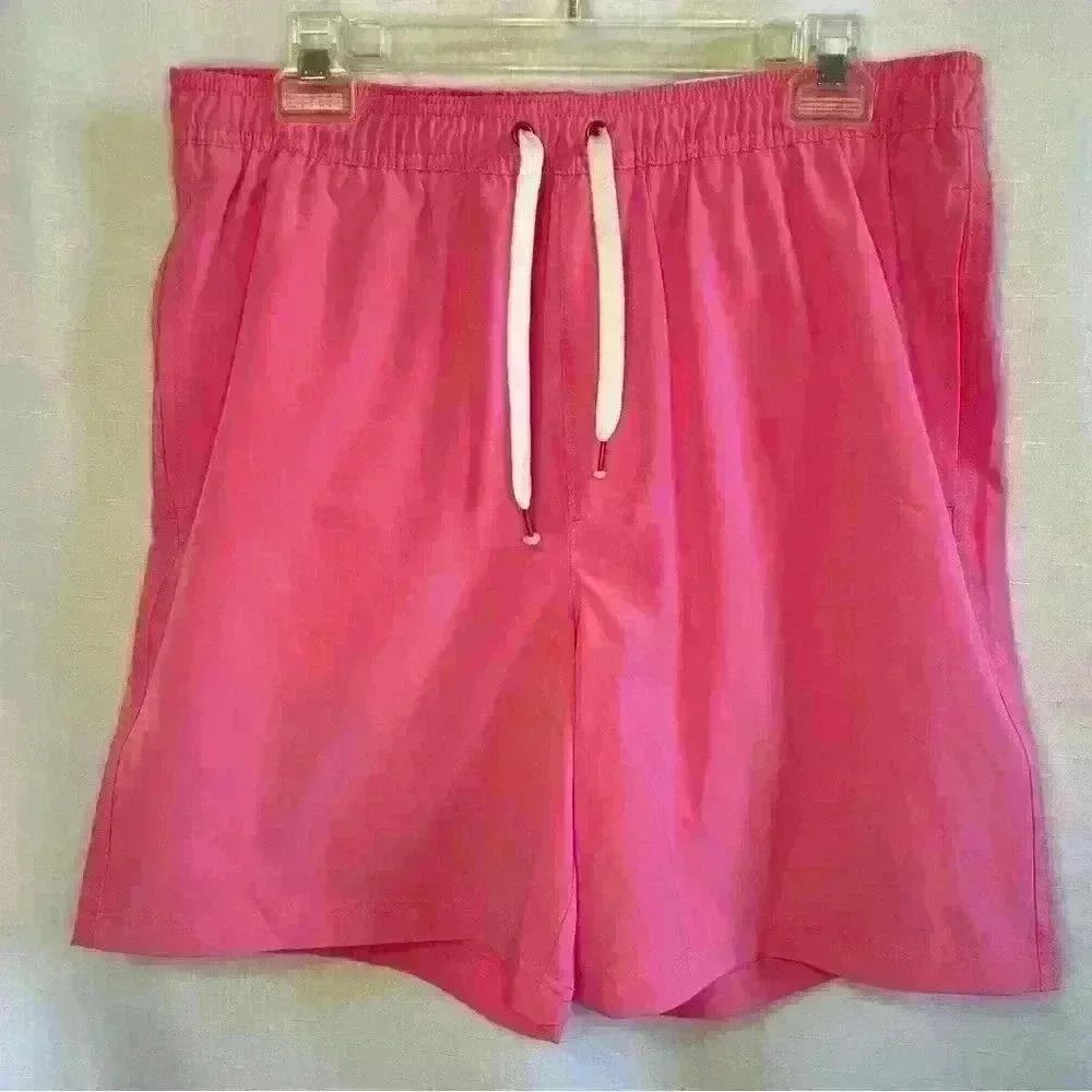 Sonoma NWT Size M Pink Goods For Life® 7" Full Elastic-Waistband Swim Trunks